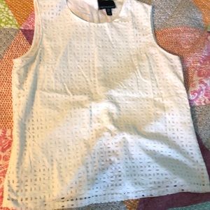 Cynthia Rowley white cutout sleeveless top